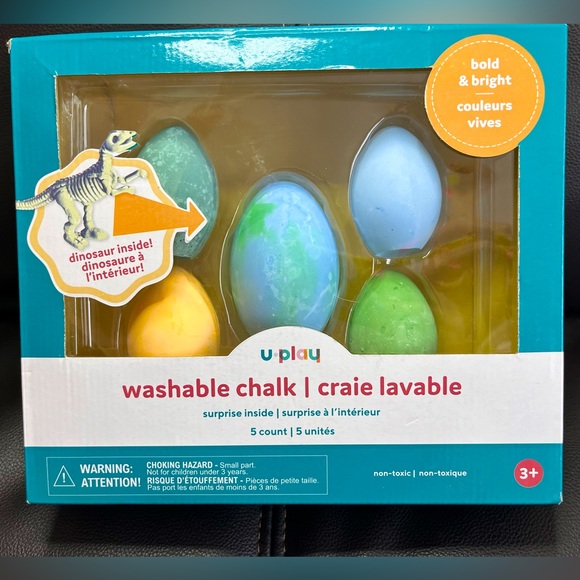 I Play Washable Dinosaur Egg Chalk 5 count NIB NWT - Picture 1 of 6